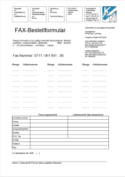 FAX-Bestellformular